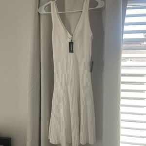 Express Ivory Mini tennis dress